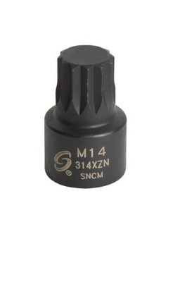 Sunex SU314XZN 3/8-Inch Drive M14 Stubby Triple Square Impact Socket