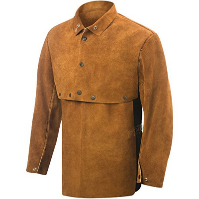 Steiner SB9213-2X Cape Sleeve With 19-Inch Bib, Weld-Rite Premium Brown Split Cowhide, 2X-Large