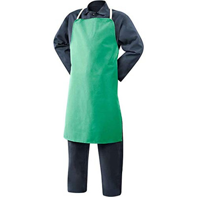 Steiner SB10325 24"W X 36"L 9 oz FR 100% Cotton Bib Apron with Shoulder and Waist Straps