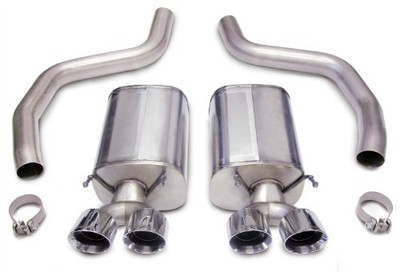 CORSA EXHST 14164 Exhaust System: 2006 Chevrolet Corvette C6 Z06; 3 Inch Axle Back Exhaust System; dual rear exit quad; 4.0 inch pro series tips