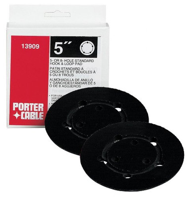 DeWalt PK13909 Porter Cable 333/334 Sander Replacement (2 Pack) Velcro 5" Backing Pad (5 or 8 Hole) # -2pk