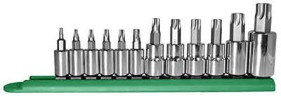 Mayhew MY16013 Tools Torx Socket Bit Set, Chrome Plated, 12-Piece
