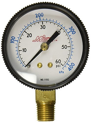 Milton Industries MI1193 Milton , Pressure Gauge, 1/4" NPT, 0-60 PSI - Bottom Mount (Pack of 12 pcs) Milton Industries MI1193 Milton , Pressure Gauge, 1/4" NPT, 0-60 PSI - Bottom Mount (Pack of 12 pcs)