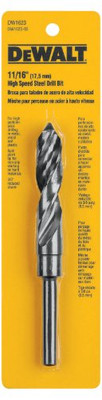 DeWalt DW1623 11/16-Inch Black Oxide 1/2-Inch Shank Reduced Shank Twist Drill Bit