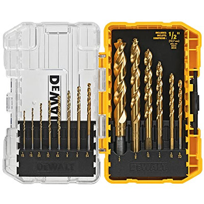 DeWalt DW1354 Drill Bit Set, Titanium, 14-Piece (),Yellow DeWalt DW1354 Drill Bit Set, Titanium, 14-Piece (),Yellow
