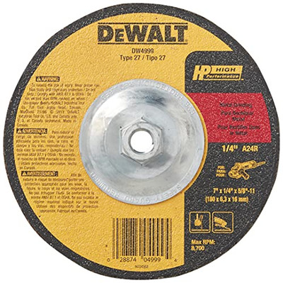 DeWalt DW4999 Accessories 7-Inch General-Purpose Metal-Grinding Wheel - Quantity 10
