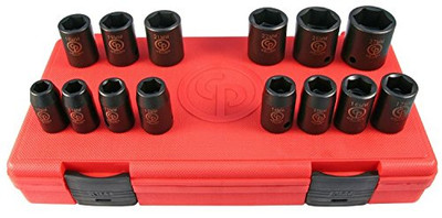 Chicago Pneumatic CP8940164458 SS4114 1/2" Drive 14 Piece Metric Impact Socket Set