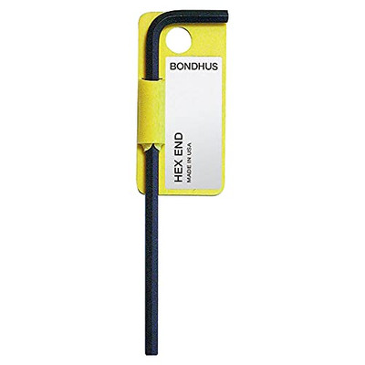 Bondhus BH15907 1/8" Hex Tip Key L-Wrench with ProGuard Finish, Tagged and Barcoded, Long Arm