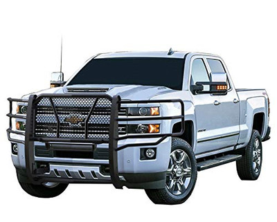 BLACK HORSE RUCHSI19B Black Modular Rugged Heavy - Duty Grille Guard Compatible with 19-21 Chevy Silverado 1500 (Excl. 2019 Silverado 1500 LD and Incl. Diesel Models with DEF Tank)
