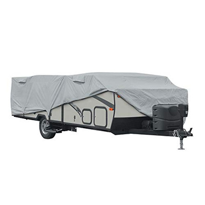 Classic Accessories 8040215100 Over Drive PermaPRO Folding Camping Trailer Cover, Fits 10' - 12'L x 6'W T@b & Clam Shell Trailers - Lightweight Ripstop and Water Repellent RV Cover (80-399-161001-RT)