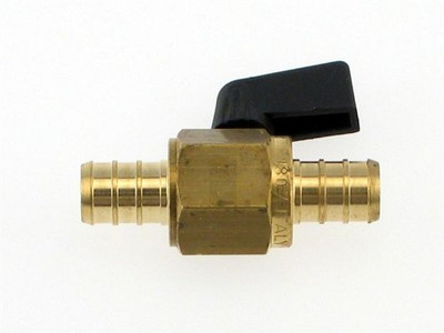 ELKHART SUPPLY CORP 51201 BestPEX Metal Brass 1/4 Turn Valve, 0.5" Size