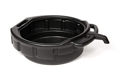 WIRTHCO 32953 Funnel King Black 4 Gallon Oil/Coolant Drain Pan with E-Z Grip Handles and Pour Spout