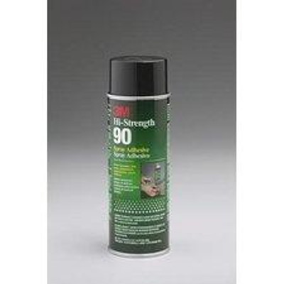 3M MMM30023 (TM) Hi-Strength 90 Spray Adhesive, INVERTED Aerosol Net Wt 17.6 oz, 12 cans per case 3M MMM30023 (TM) Hi-Strength 90 Spray Adhesive, INVERTED Aerosol Net Wt 17.6 oz, 12 cans per case