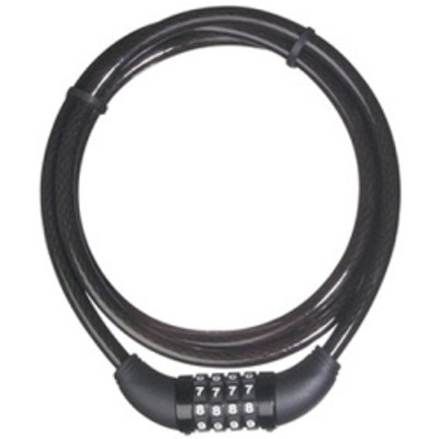 Resettable Combination Cable Lock, 3/8" Diameter, 5' Vinyl Coated Braided Steel Cable, Carded MASTERLOCK MSL8119DPF Resettable Combination Cable Lock, 3/8" Diameter, 5' Vinyl Coated Braided Steel Cable, Carded MASTERLOCK MSL8119DPF