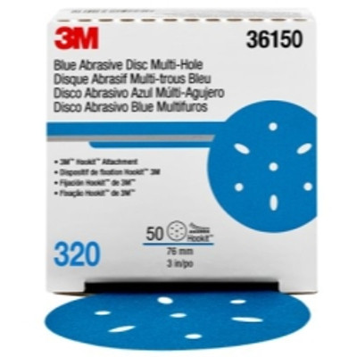 3M MMM36150 Hookit Blue Abrasive Disc Multihole (4PK) 3M MMM36150 Hookit Blue Abrasive Disc Multihole (4PK)