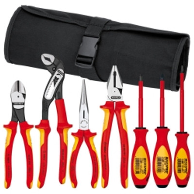 Knipex KNP9K989825US 7PC PLIERS/SCREWDRR TOOL SET-1,000V, NYLON POUCH Knipex KNP9K989825US 7PC PLIERS/SCREWDRR TOOL SET-1,000V, NYLON POUCH