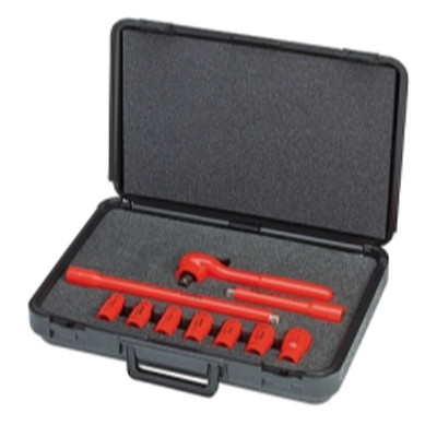 Knipex KNP989911S3 1000V 3/8" Drive SAE Insulated Socket Set (10 Piece) Knipex KNP989911S3 1000V 3/8" Drive SAE Insulated Socket Set (10 Piece)