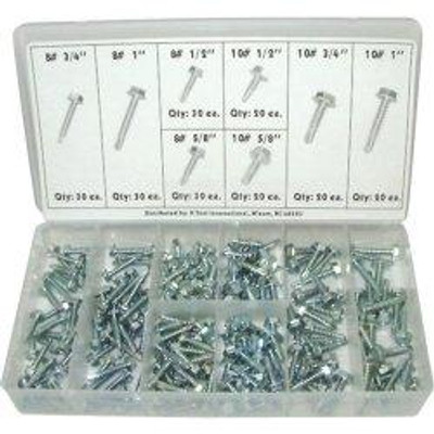 K Tool International KTI00085 200 Piece Hex Head Washer Drill Assortment Kit K Tool International KTI00085 200 Piece Hex Head Washer Drill Assortment Kit