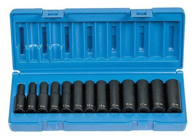 Grey Pneumatic GRE1213MD (1213MD) 3/8" Drive 13-Piece Deep Metric Socket Set Grey Pneumatic GRE1213MD (1213MD) 3/8" Drive 13-Piece Deep Metric Socket Set
