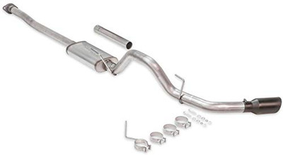 FLOWMASTER 717887 FlowFX Cat-Back Exhaust System Single Out Side Exit Incl. 3 in. Tubing/Straight Through Mufflers/Round Black Ceramic Coated Tips FlowFX Cat-Back Exhaust System