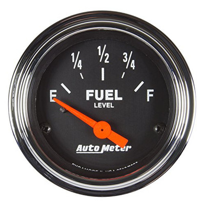 AUTO METER 2519 AutoMeter Gauge, Fuel Level, 2 1/16", 73Oe to 10Of(Aftermarket Linear), Elec, Trad Chrome
