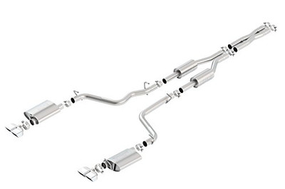 BORLA 140707 S-Type Cat-Back Exhaust System Dual 2.5 in. Incl. X-Pipe/Connector Pipes/Intermediate Pipes/Mid/Rear Mufflers BORLA 140707 S-Type Cat-Back Exhaust System Dual 2.5 in. Incl. X-Pipe/Connector Pipes/Intermediate Pipes/Mid/Rear Mufflers