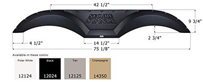 ICON TECHNOLOGIES 12124 ICON Fender Skirt, Tandem, Thor, FS2024, Polar White ICON TECHNOLOGIES 12124 ICON Fender Skirt, Tandem, Thor, FS2024, Polar White