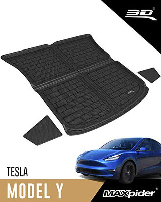 3D MATS/U-AC M1TL017130 3D MAXpider Rubber Cargo Liner for 2020-2021 Tesla Model Y – Black Custom Fit All-Weather Kagu Series (NOT FIT 7-SEAT) 3D MATS/U-AC M1TL017130 3D MAXpider Rubber Cargo Liner for 2020-2021 Tesla Model Y – Black Custom Fit All-Weather Kagu Series (NOT FIT 7-SEAT)
