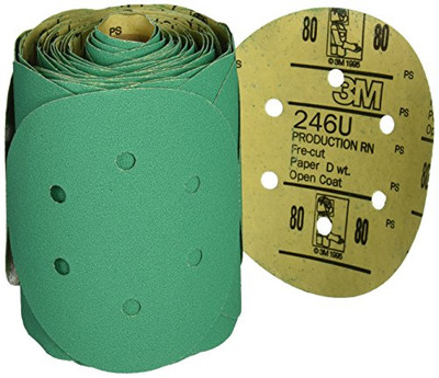 3M 3M1566 Stikit Green Disc Roll Dust Free, 0, 6 in, 80, 100 discs per roll 3M 3M1566 Stikit Green Disc Roll Dust Free, 0, 6 in, 80, 100 discs per roll