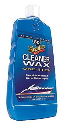 Meguiars MEGM5016Meguiars M5016 Marine/RV One Step Cleaner Wax - Liquid - 16 oz. Meguiars MEGM5016Meguiars M5016 Marine/RV One Step Cleaner Wax - Liquid - 16 oz.