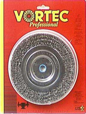 Weiler WEI36000 Vortec Pro Narrow Face Wire Wheel Brush, Round Hole, Carbon Steel, Crimped Wire, 6" Diameter, 0.014" Wire Diameter, 5/8-1/2" Arbor, 6000 rpm Weiler WEI36000 Vortec Pro Narrow Face Wire Wheel Brush, Round Hole, Carbon Steel, Crimped Wire, 6" Diameter, 0.014" Wire Diameter, 5/8-1/2" Arbor, 6000 rpm