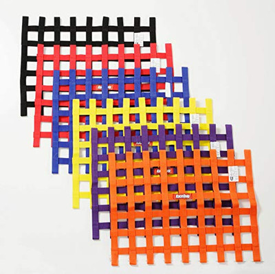 RACEQUIP 725005 Race Car Window Net Ribbon Style SFI 27.1 Certified Black 18H x 24W