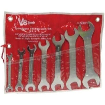 V-8 Tools V8T8307 WRE SET 7PC SUPER THIN 3/8 - 1-1/4