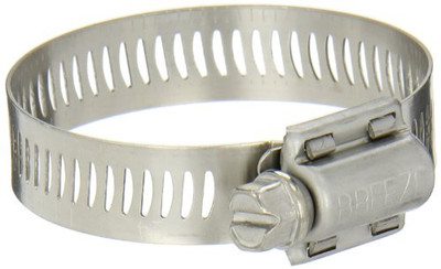 BREEZE CLAMP 62028H Breeze- Power-Seal Stainless Steel Hose Clamp, Worm-Drive, SAE Size 28, 1-5/16" to 2-1/4" Diameter Range, 1/2" Bandwidth (Pack of 10)