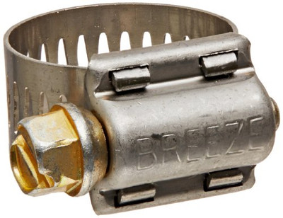 BREEZE CLAMP 62008H Breeze - Power-Seal Stainless Steel Hose Clamp, Worm-Drive, SAE Size 8, 1/2" to 29/32" Diameter Range, 1/2" Bandwidth (Pack of 10) BREEZE CLAMP 62008H Breeze - Power-Seal Stainless Steel Hose Clamp, Worm-Drive, SAE Size 8, 1/2" to 29/32" Diameter Range, 1/2" Bandwidth (Pack of 10)