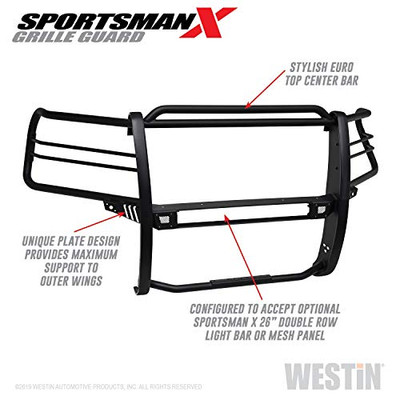 WESTIN 4033955 Textured Black Sportsman X Grille Guard Silverado 1500 2019-2020 (Excl. 2019 Silverado LD) WESTIN 4033955 Textured Black Sportsman X Grille Guard Silverado 1500 2019-2020 (Excl. 2019 Silverado LD)