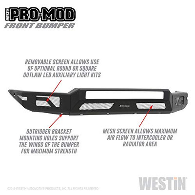 WESTIN 5841045 Textured Black Pro-Mod Front Bumper Tacoma 2016-2020 WESTIN 5841045 Textured Black Pro-Mod Front Bumper Tacoma 2016-2020