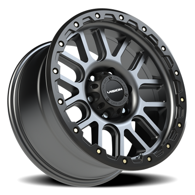 Vision Wheel 6-135 Anthracite/Black Spoke Stainless Steel Bolt Wheel