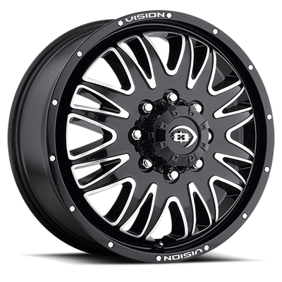 8x170mm Gloss Black Machined Vision Rival Wheel