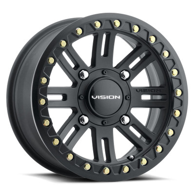 Vision Wheel 5x5.5 Satin Black Ojos Wheel with Bore Ring
