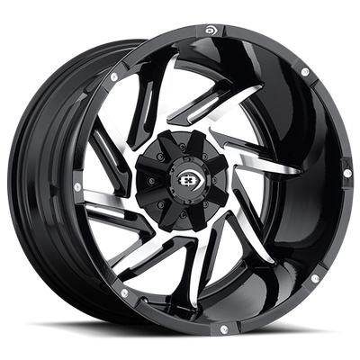 Vision Wheel 6-135 GBMF VOR Prowler Gloss Black Machined Wheel