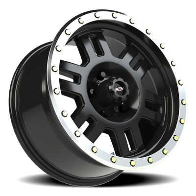 Vision Manx 5x127mm Gloss Black Machined Automotive Wheel