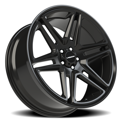 Vision Wheel 5x115mm Gloss Black VIS WEDGE Automotive Wheel