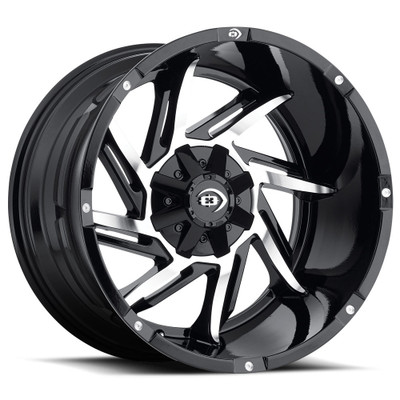Vision Wheel 6-135/139.7 GBMF Prowler Gloss Black Machined Automotive Wheel