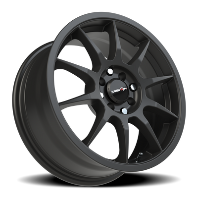 Vision Wheel 8x6.5 Bolt Pattern Matte Black Automotive Rim