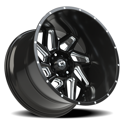 Vision Wheel 5-139.7 GBMS Spyder 5x139.7mm Gloss Black Machined Rim