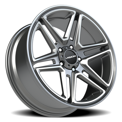 Vision Wheel 5-139.7 Wedge Satin Black 5x139.7mm Bolt Pattern Automotive Wheel