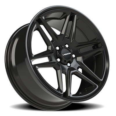 Vision Wheel 5-115 GB Wedge - Gloss Black Automotive Wheel