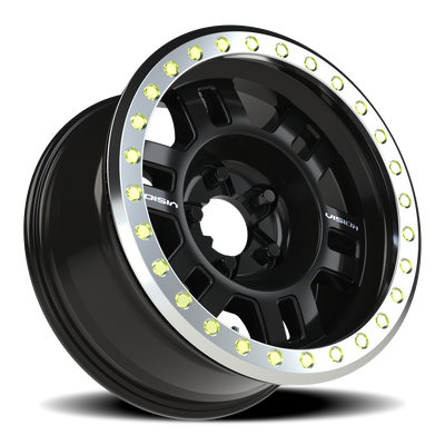 Vision Wheel 5-150 NCC Black/Machined Finish Ring