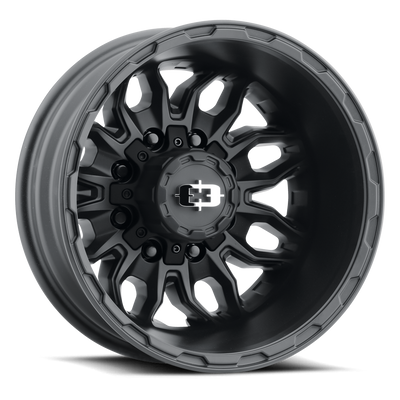 Vision Korupt 8x6.5 Satin Black Rear Dually Wheel